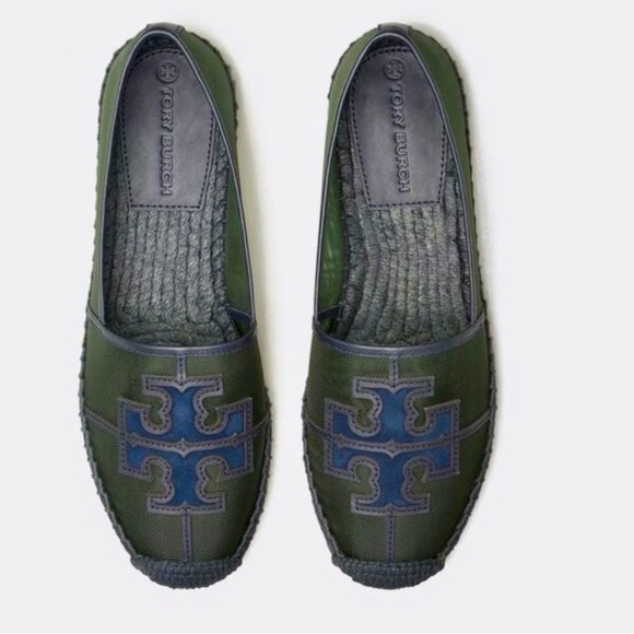 Tory Burch Shoes - Tory Burch Navy  Melachite Espadrilles